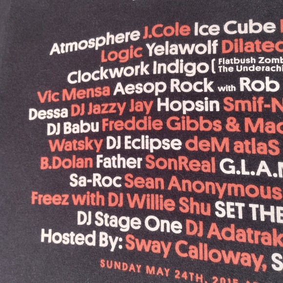 Rhymesayers Entertainment Soundset 2015 T Shirt Men's Size M Black Hip Hop - Picture 15 of 16